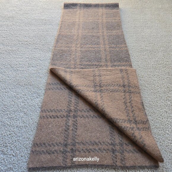 NWOT Everlane Alpaca Patterned Scarf in Cocoa & Tiger's Eye - Picture 7 of 13